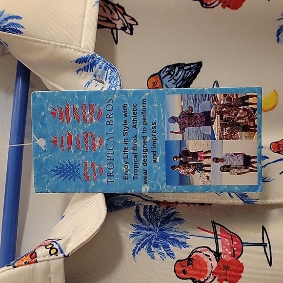 Tropical Bros Polo Shirt - White - XL - Picture 6 of 16